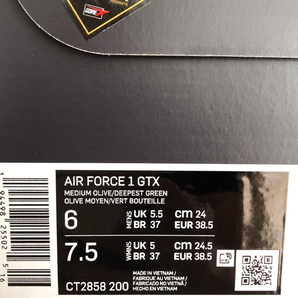 NIKE AIR FORCE 1 GTX SNEAKERS - Picture 9 of 9